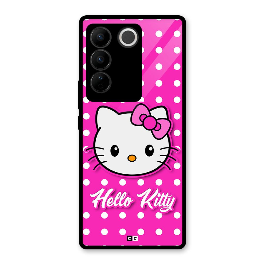 Baby Kitty Glass Back Case for Vivo V27