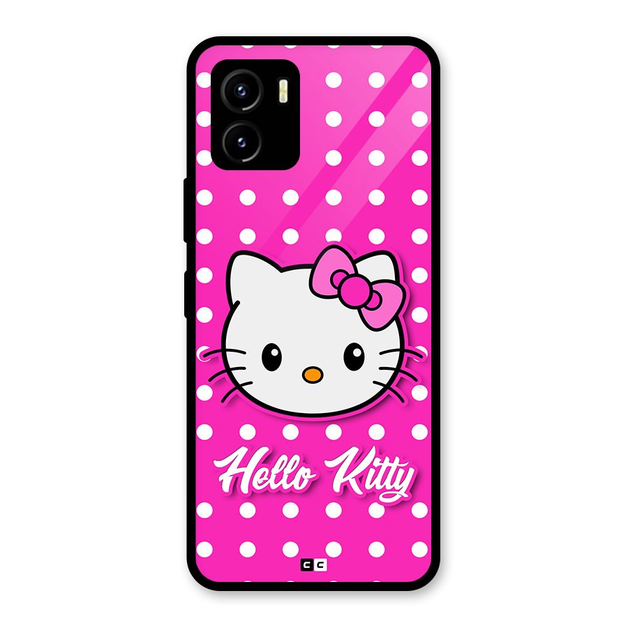 Baby Kitty Glass Back Case for Vivo Y15s