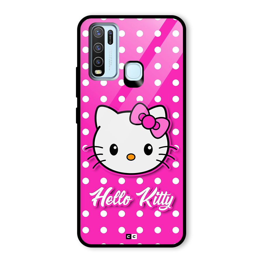 Baby Kitty Glass Back Case for Vivo Y30