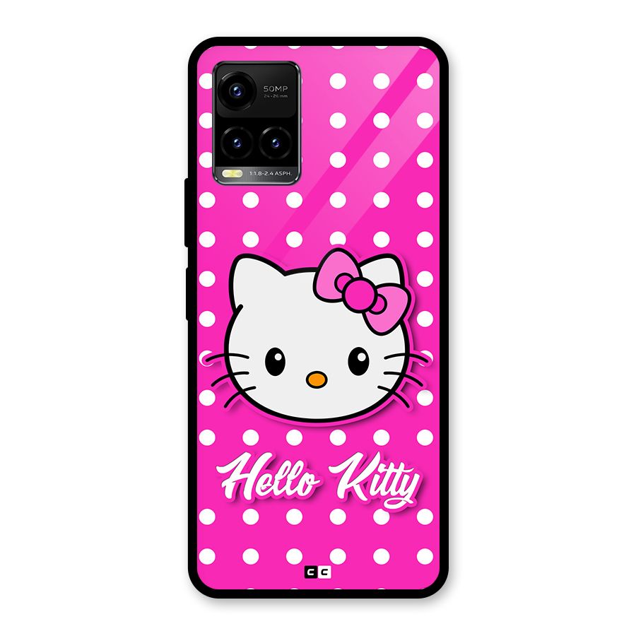 Baby Kitty Glass Back Case for Vivo Y33s