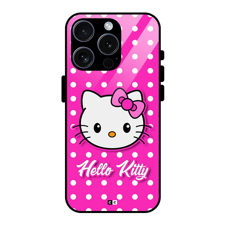 Baby Kitty Glass Back Case for iPhone 15 Pro