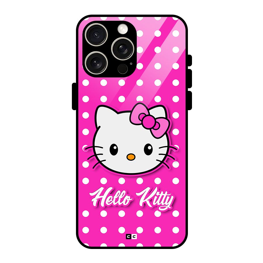 Baby Kitty Glass Back Case for iPhone 15 Pro Max