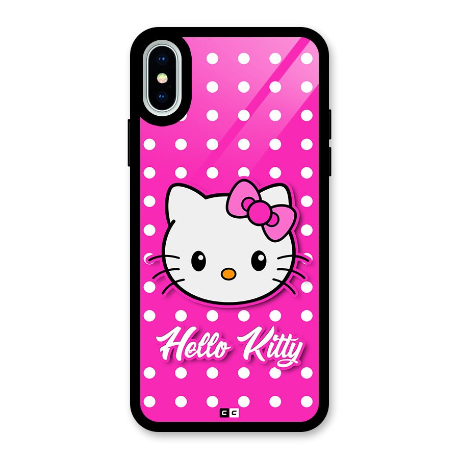 Baby Kitty Glass Back Case for iPhone XS