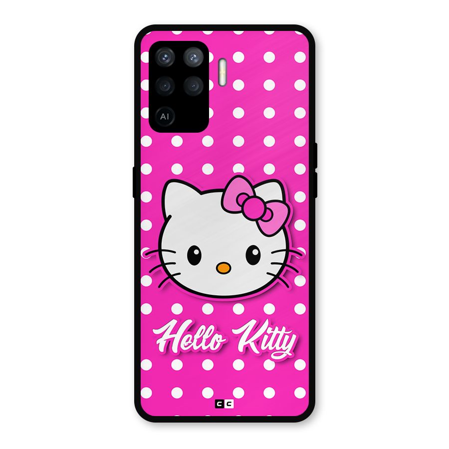 Baby Kitty Metal Back Case for Oppo F19 Pro