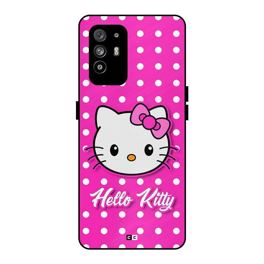 Baby Kitty Metal Back Case for Oppo F19 Pro Plus 5G