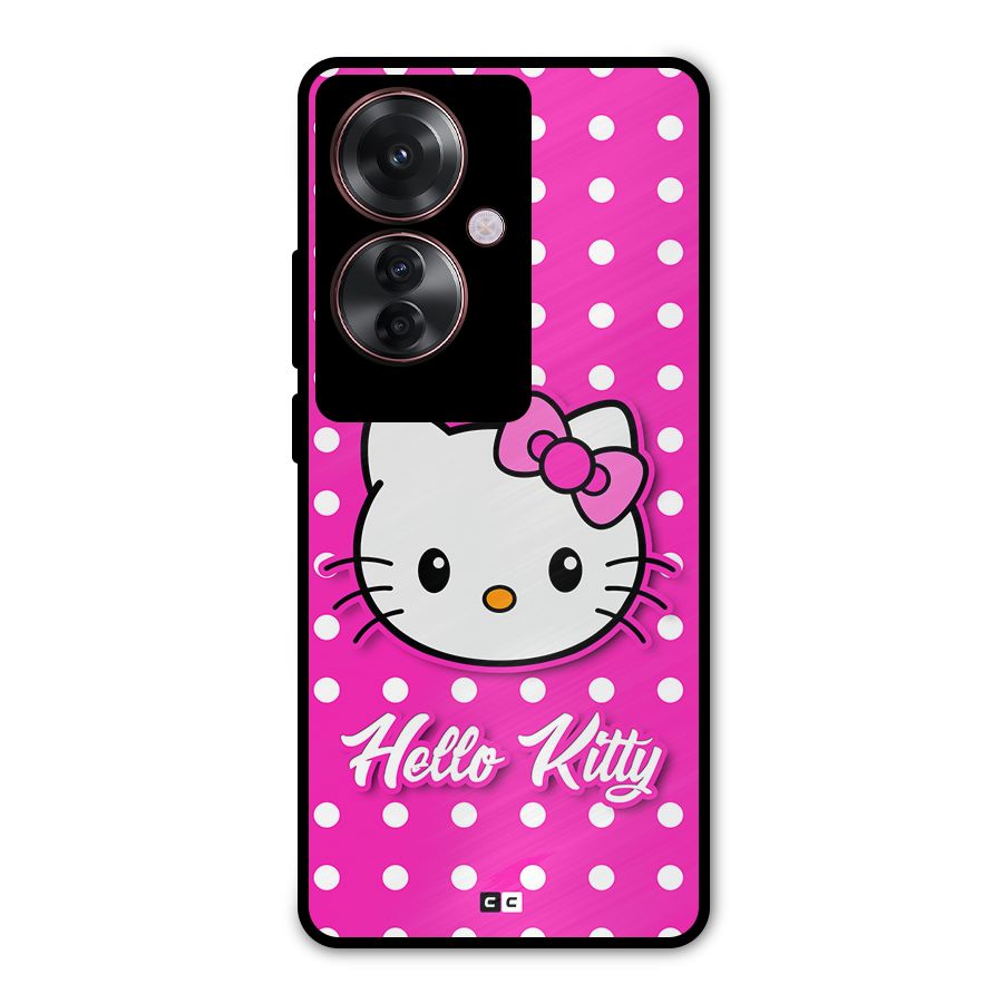 Baby Kitty Metal Back Case for Oppo F25 Pro