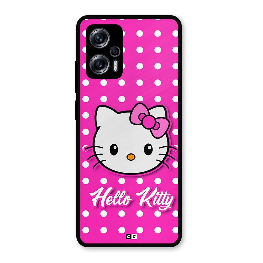 Baby Kitty Metal Back Case for Redmi K50i
