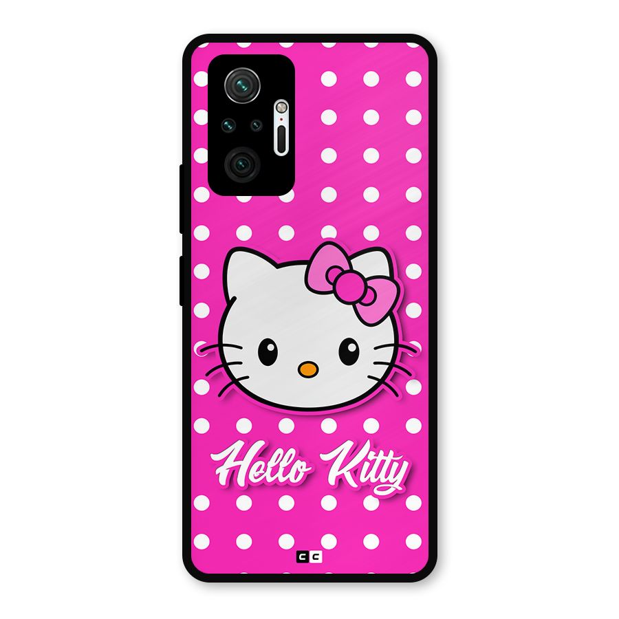 Baby Kitty Metal Back Case for Redmi Note 10 Pro Max