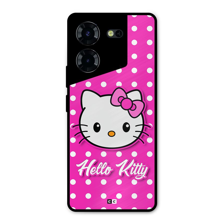 Baby Kitty Metal Back Case for Tecno Pova 5 Pro 5G