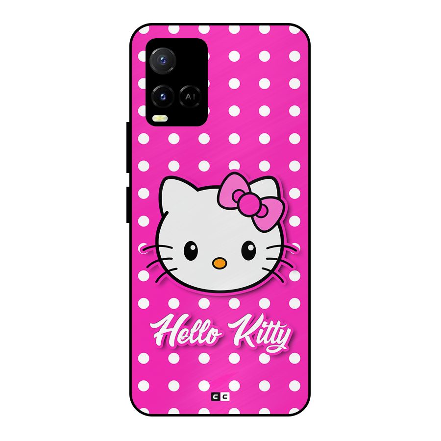 Baby Kitty Metal Back Case for Vivo Y21G