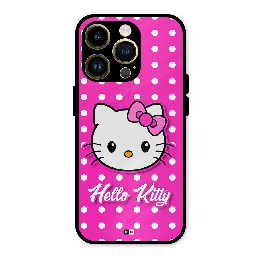 Baby Kitty Metal Back Case for iPhone 14 Pro