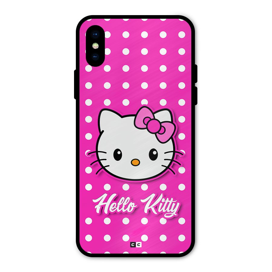 Baby Kitty Metal Back Case for iPhone XS