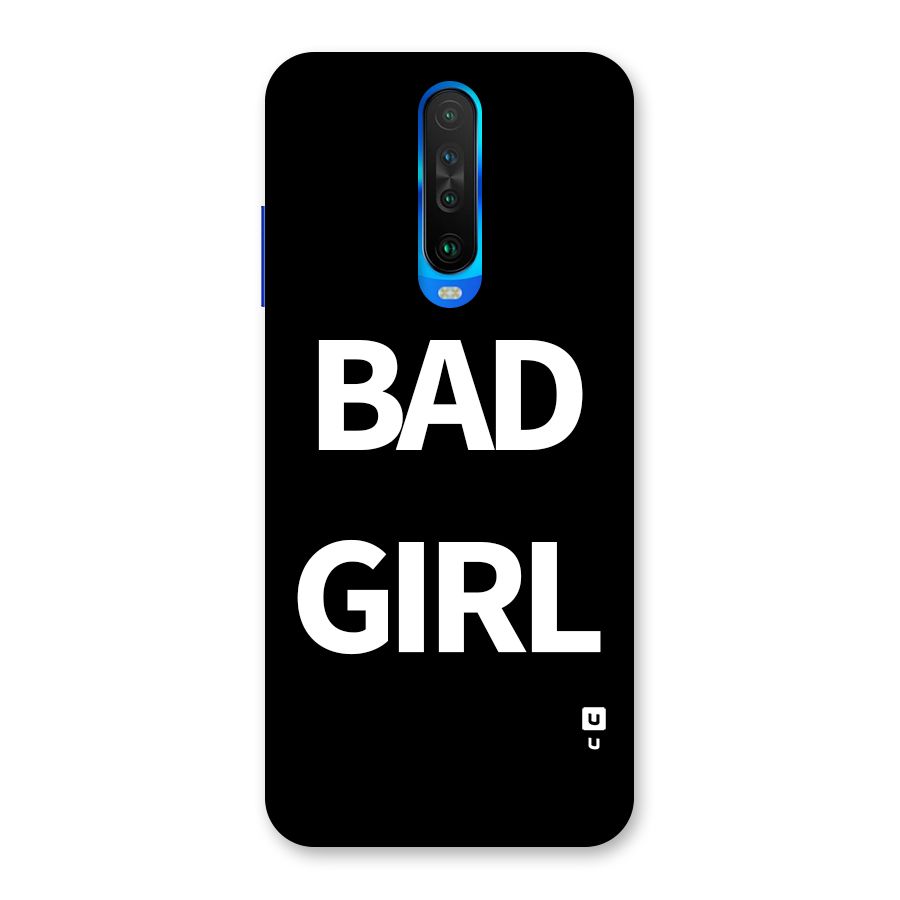 Bad Girl Attitude Back Case for Poco X2