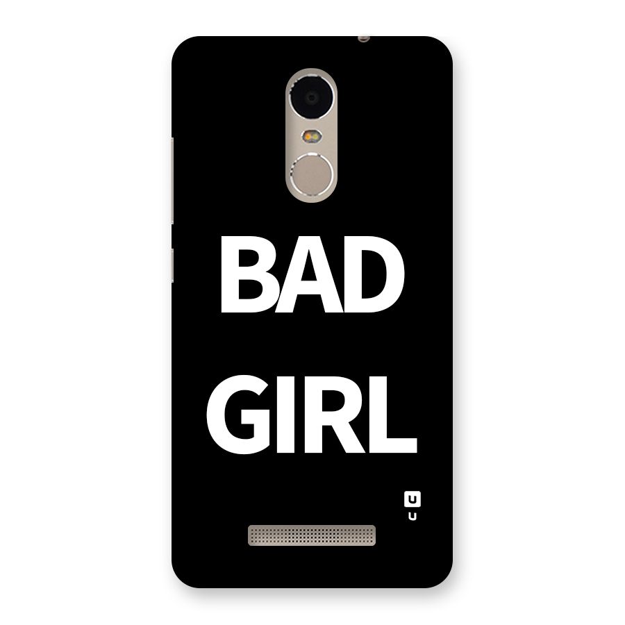 Bad Girl Attitude Back Case for Redmi Note 3