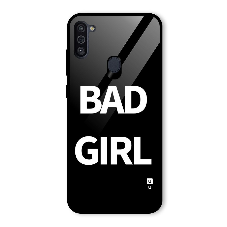 Bad Girl Attitude Glass Back Case for Galaxy M11