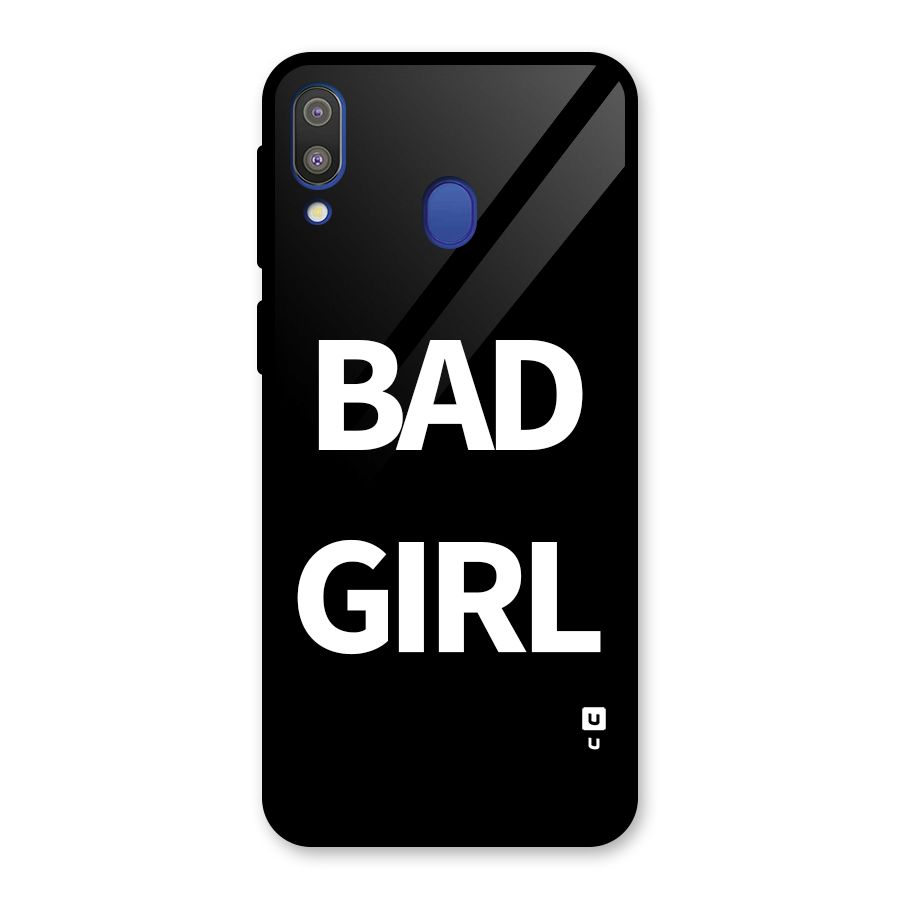 Bad Girl Attitude Glass Back Case for Galaxy M20