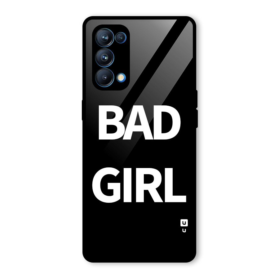Bad Girl Attitude Glass Back Case for Oppo Reno5 Pro 5G
