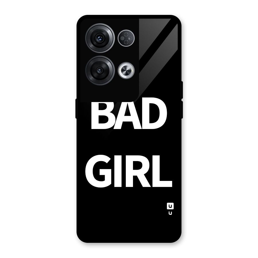 Bad Girl Attitude Glass Back Case for Oppo Reno8 Pro 5G