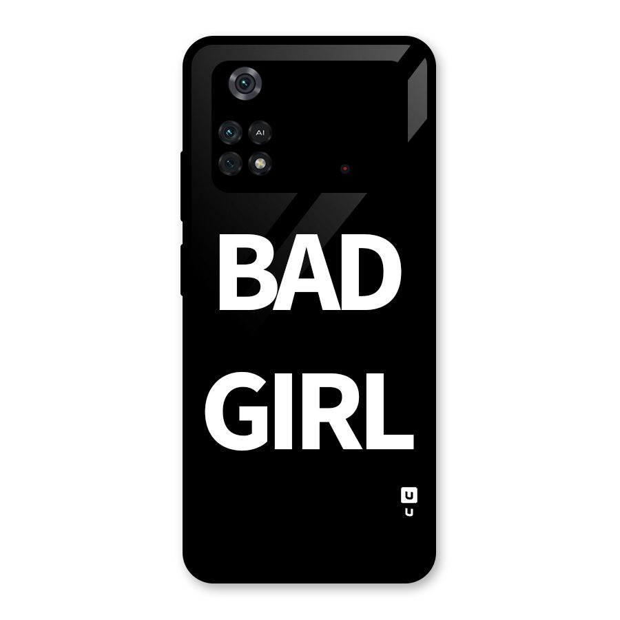 Bad Girl Attitude Glass Back Case for Poco M4 Pro 4G