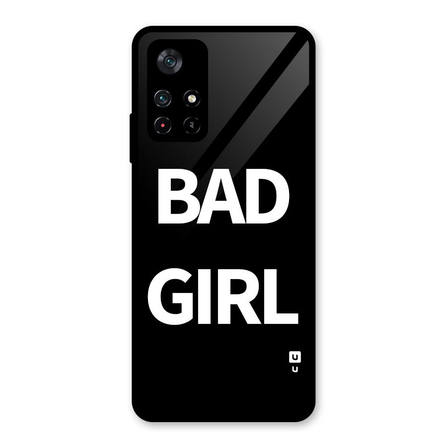 Bad Girl Attitude Glass Back Case for Poco M4 Pro 5G