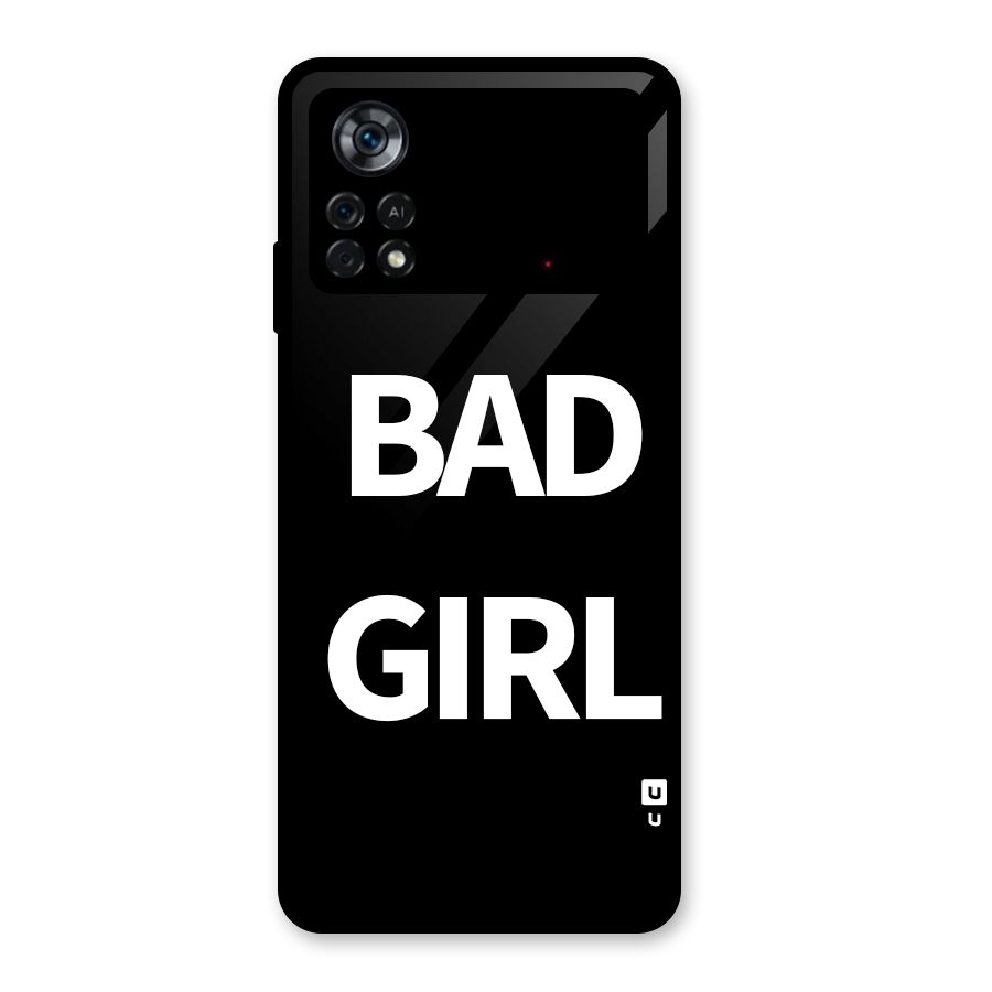 Bad Girl Attitude Glass Back Case for Poco X4 Pro 5G