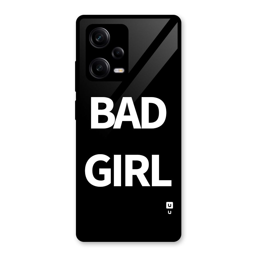 Bad Girl Attitude Glass Back Case for Redmi Note 12 Pro