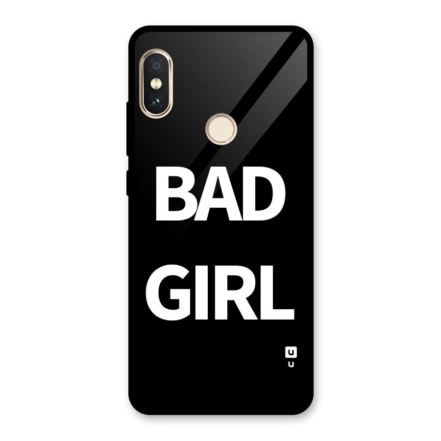 Bad Girl Attitude Glass Back Case for Redmi Note 5 Pro