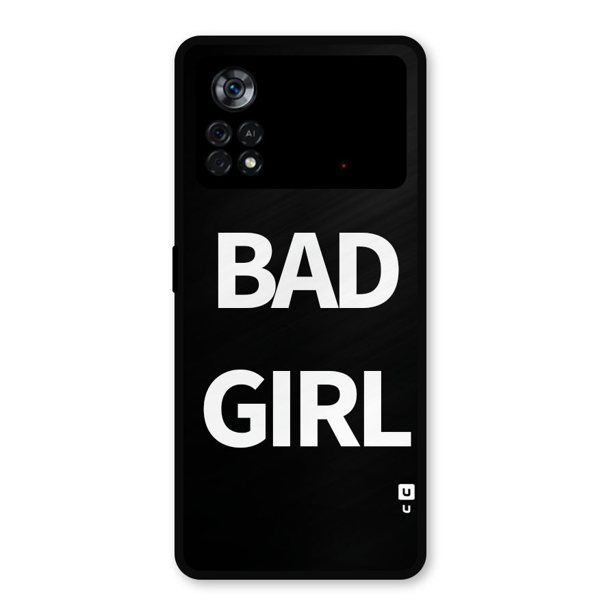 Bad Girl Attitude Metal Back Case for Poco X4 Pro 5G
