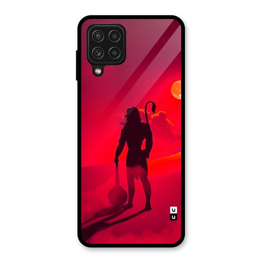 Bajrang Bali Glass Back Case for Galaxy A22 4G