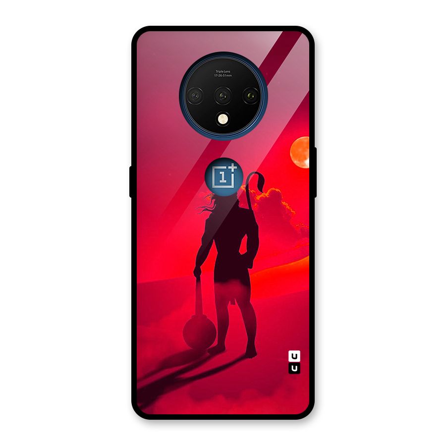 Bajrang Bali Glass Back Case for OnePlus 7T