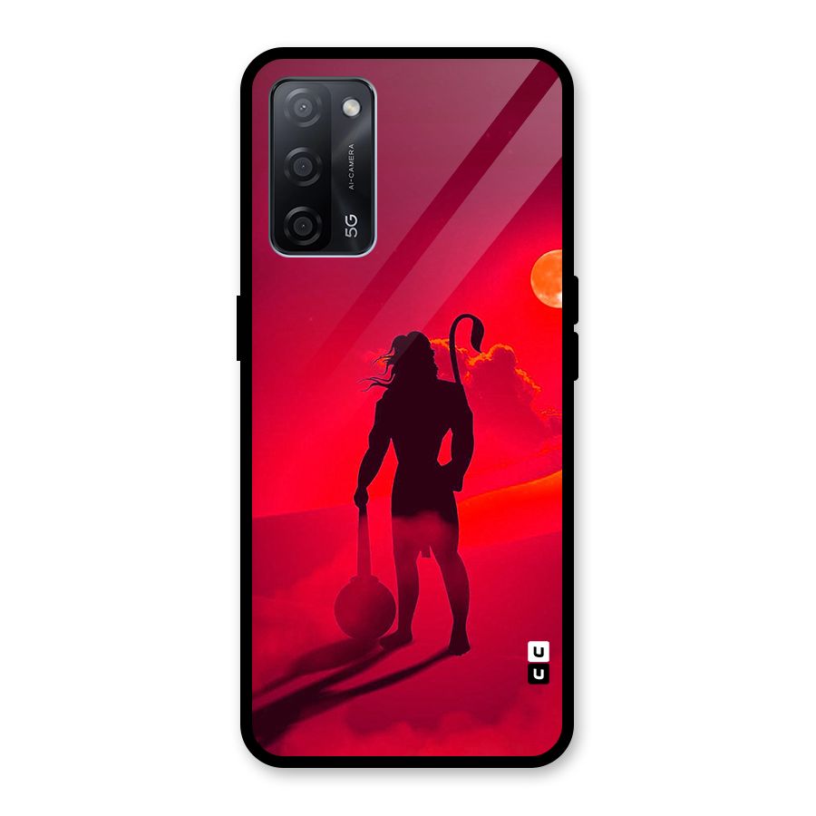 Bajrang Bali Glass Back Case for Oppo A53s 5G