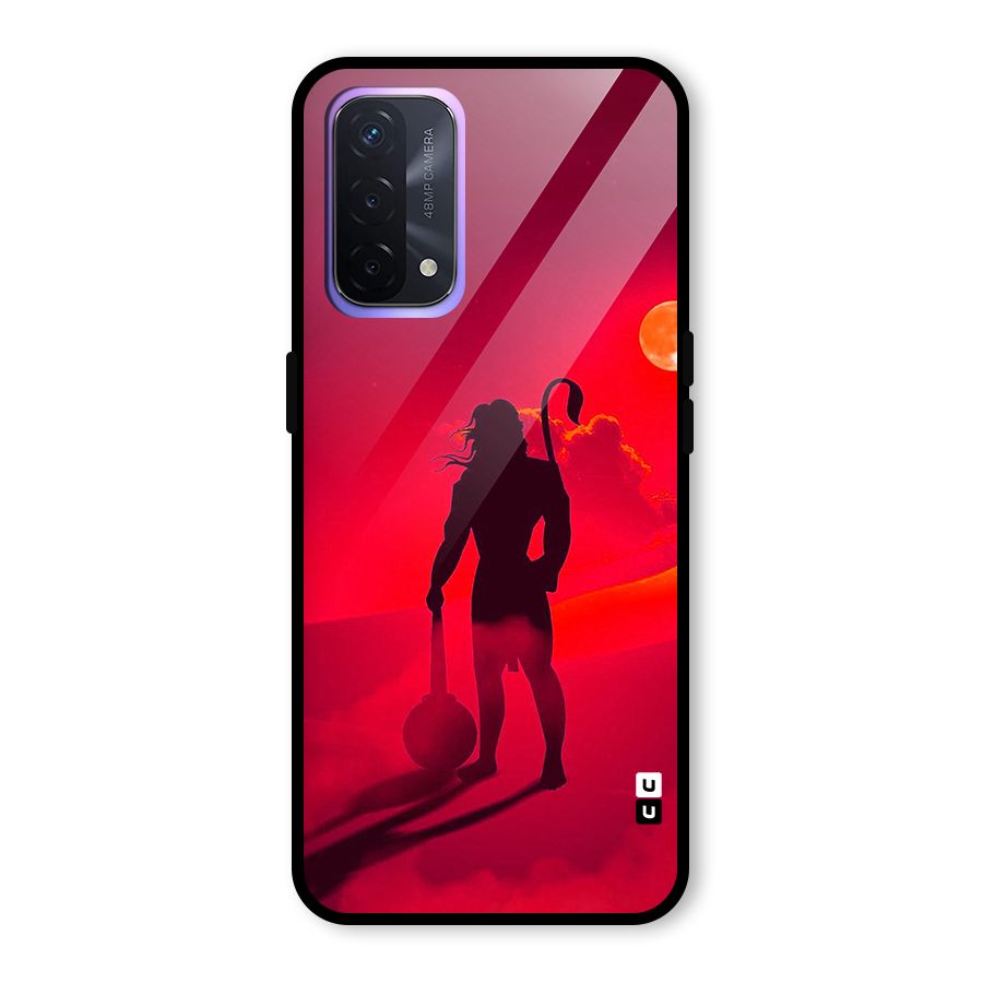Bajrang Bali Glass Back Case for Oppo A74 5G
