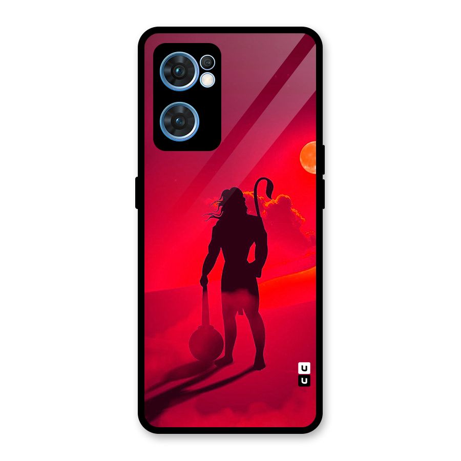 Bajrang Bali Glass Back Case for Oppo Reno7 5G