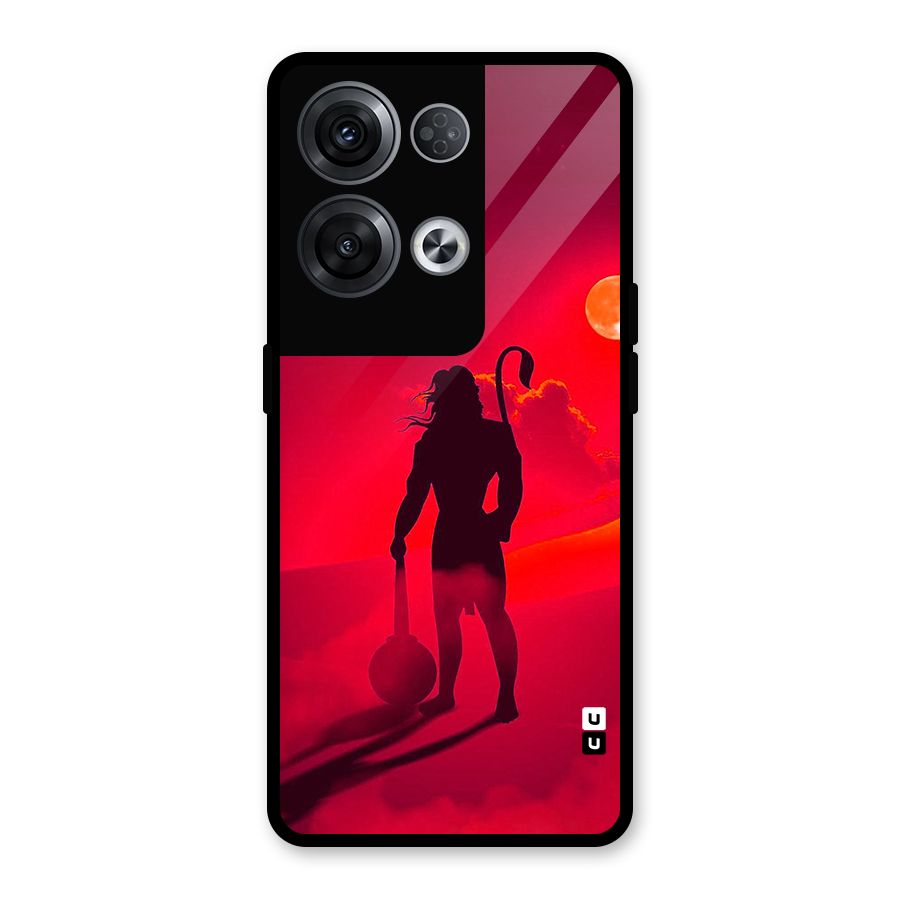 Bajrang Bali Glass Back Case for Oppo Reno8 Pro 5G