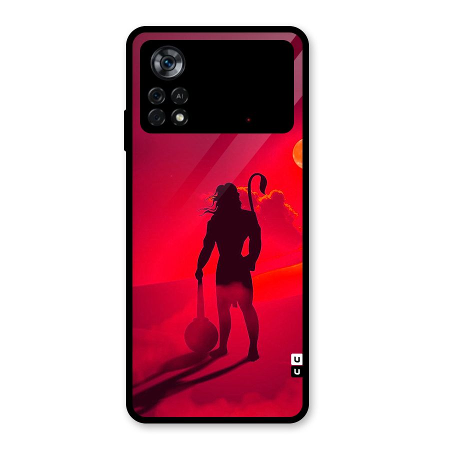 Bajrang Bali Glass Back Case for Poco X4 Pro 5G