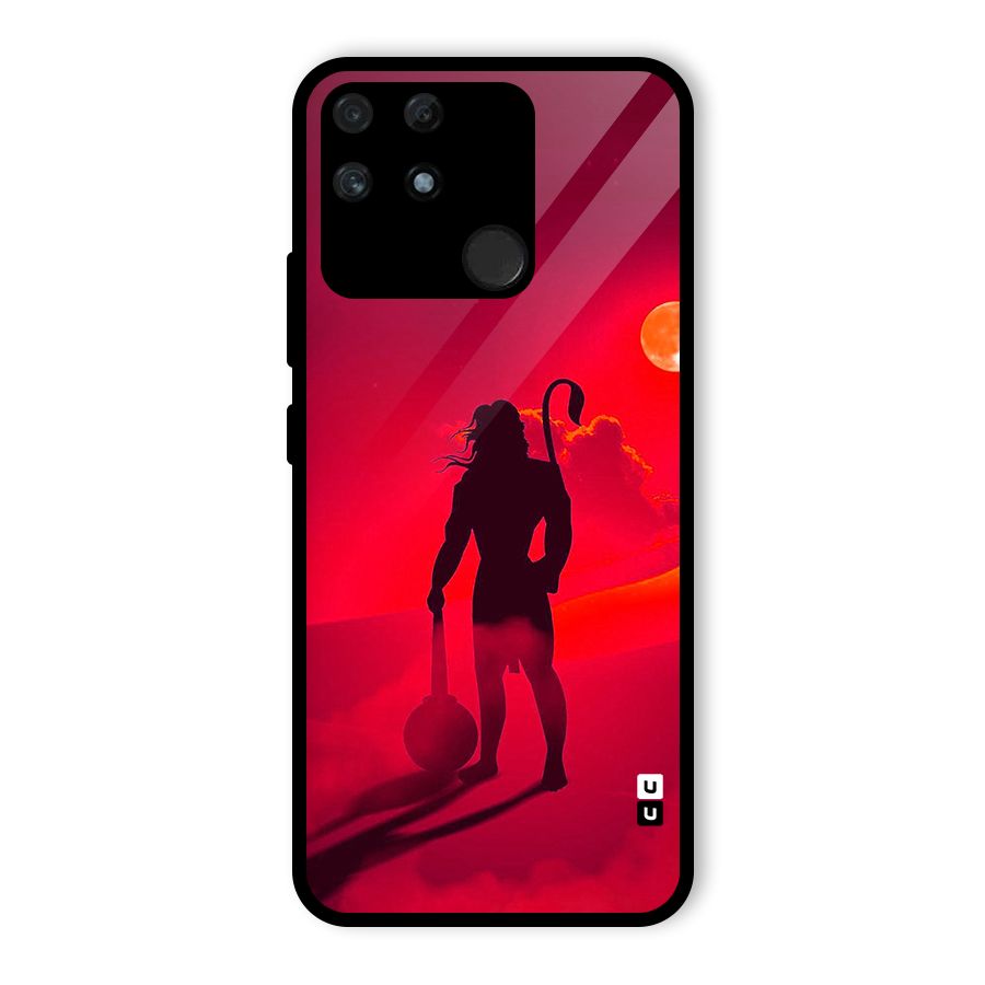 Bajrang Bali Glass Back Case for Realme Narzo 50A