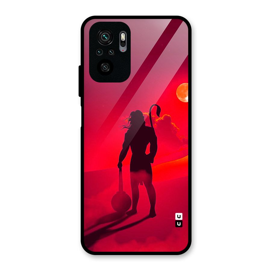 Bajrang Bali Glass Back Case for Redmi Note 10S