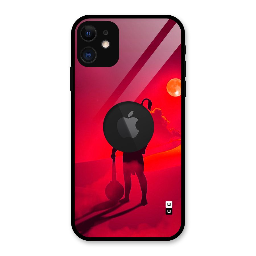 Bajrang Bali Glass Back Case for iPhone 11 Logo Cut