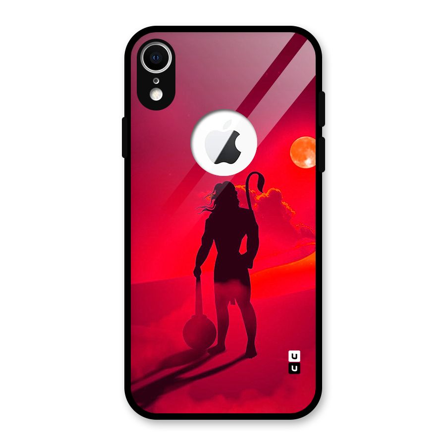 Bajrang Bali Glass Back Case for iPhone XR Logo Cut