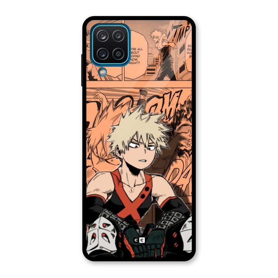 Bakugo Anime Manga Glass Back Case for Galaxy A12