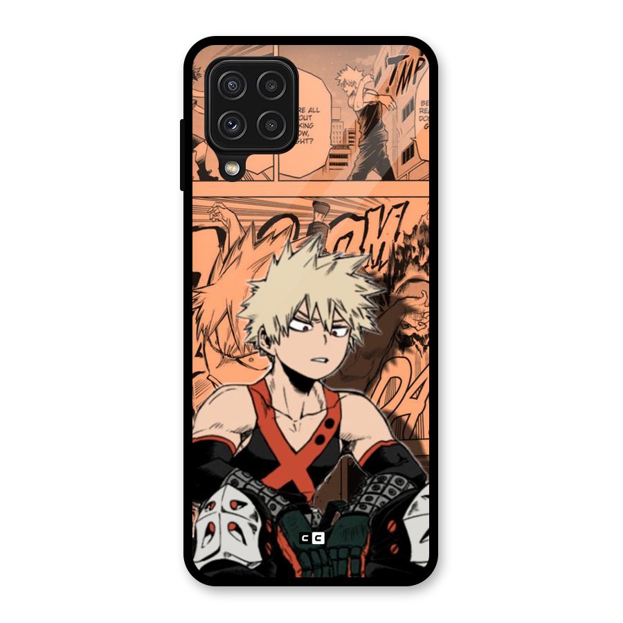 Bakugo Anime Manga Glass Back Case for Galaxy A22 4G
