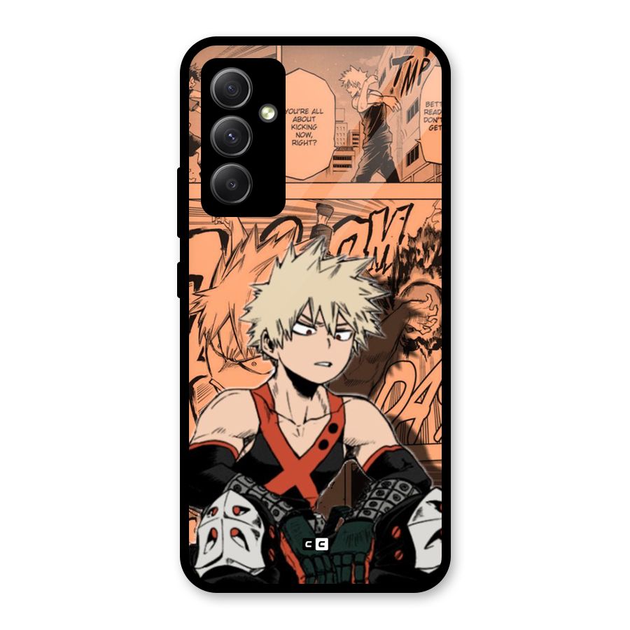 Bakugo Anime Manga Glass Back Case for Galaxy A34