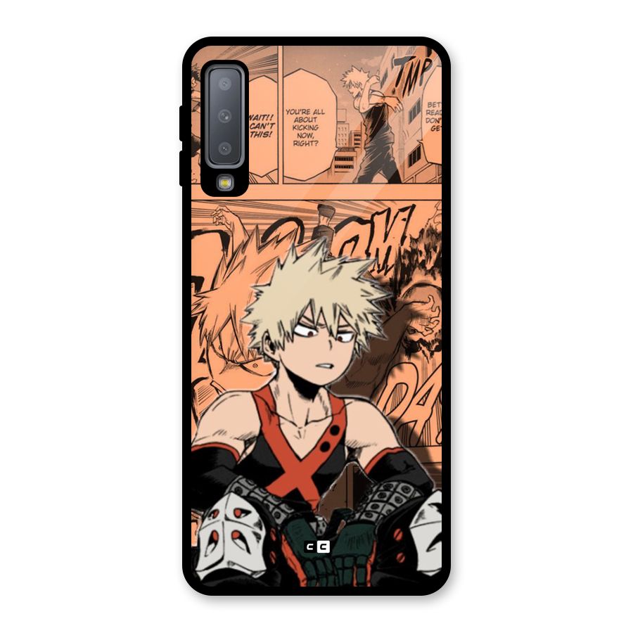 Bakugo Anime Manga Glass Back Case for Galaxy A7 (2018)