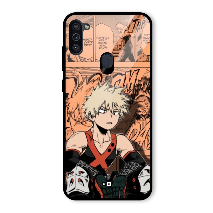 Bakugo Anime Manga Glass Back Case for Galaxy M11