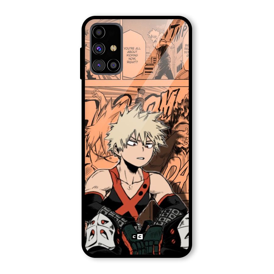 Bakugo Anime Manga Glass Back Case for Galaxy M31s