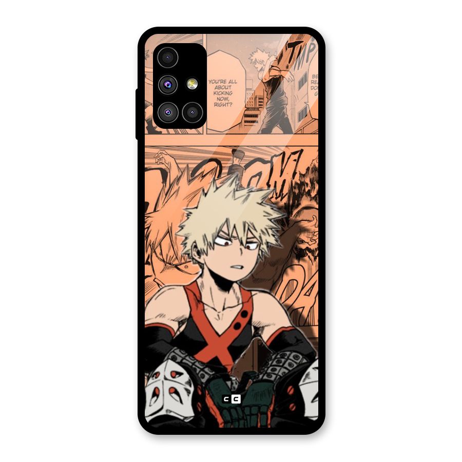 Bakugo Anime Manga Glass Back Case for Galaxy M51