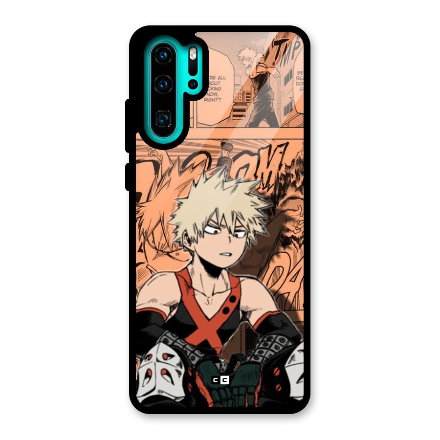 Bakugo Anime Manga Glass Back Case for Huawei P30 Pro