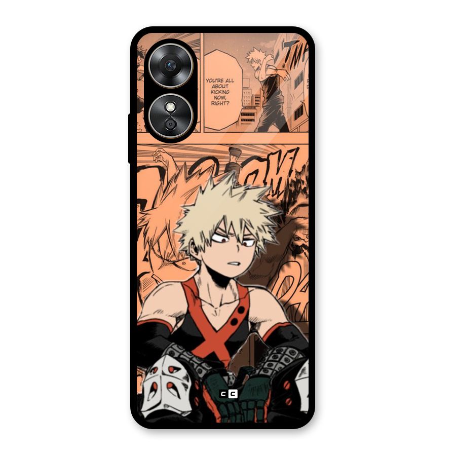 Bakugo Anime Manga Glass Back Case for Oppo A17