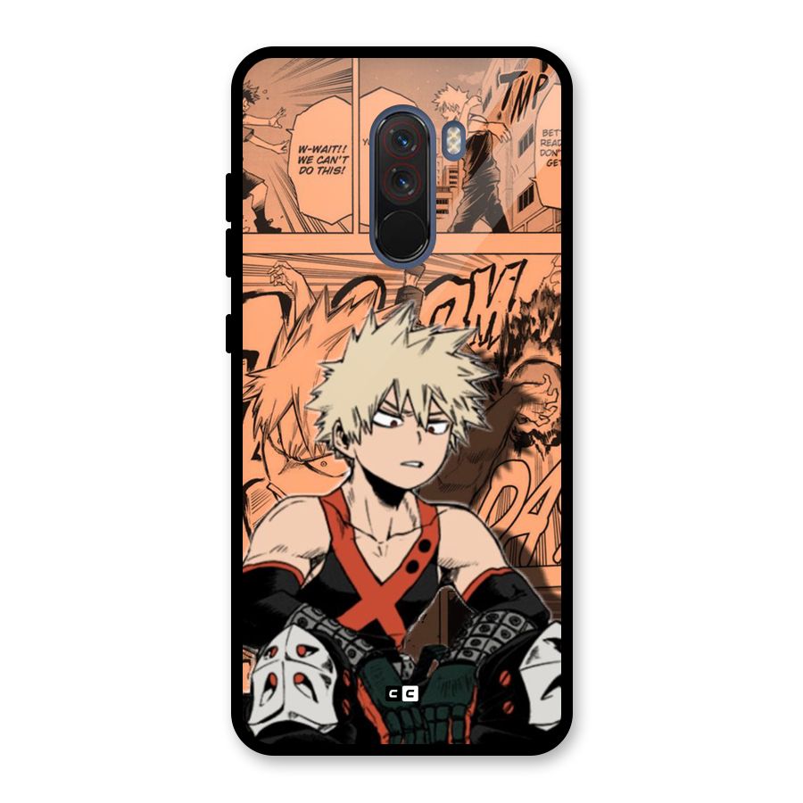 Bakugo Anime Manga Glass Back Case for Poco F1