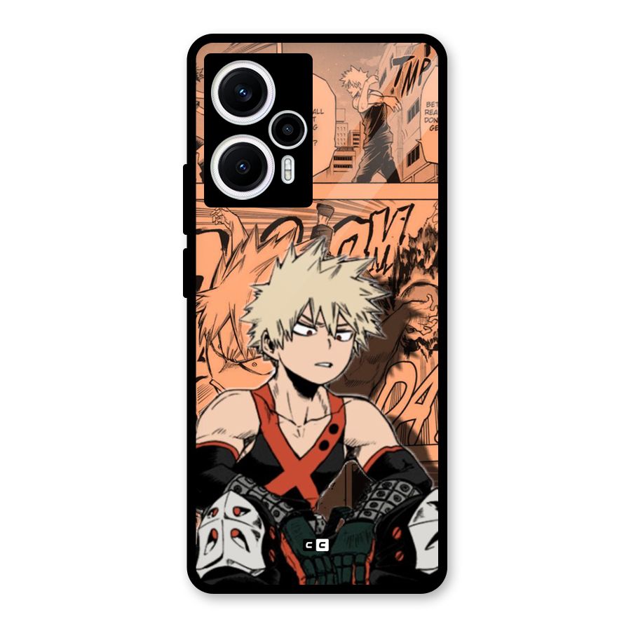 Bakugo Anime Manga Glass Back Case for Poco F5